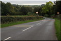 Yellow lines on Old Ross Road, Llanvetherine, Monmouthshire