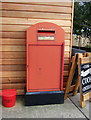 Elizabeth II postbox on, service station on Weybourne Road, Sheringham