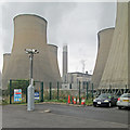 SK4929 : Ratcliffe on Soar: cooling towers and chimney by John Sutton