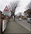 Warning sign - humps for 500 yds, Bastion Road, Prestatyn