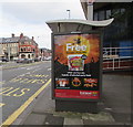 ST3187 : Iceland advert on a Cardiff Road bus shelter, Newport by Jaggery