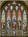 SP0343 : Stained glass window, All Saints' church, Evesham by Julian P Guffogg