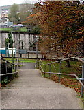 SS9992 : Steps down to Tonypandy railway station by Jaggery