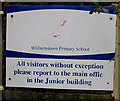 Old Williamstown Primary School name sign, Arthur Street, Williamstown