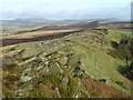 View from the highest point of Ramshaw Rocks