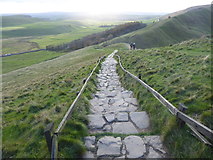 SK1283 : Steps down from the summit of Mam Tor by Marathon