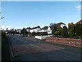 Looking west along the A4119 at Groesfaen