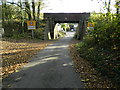 Disused railway bridge over the road, Rhiwsaeson