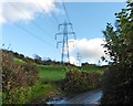 Electricity power lines near Lower Corry