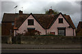 Pink cottages on Bridge St, Abingdon.