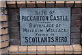 Riccarton Castle Name Plaque