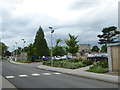 Pedestrian crossing on a road within the Bletchley Park complex