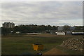 Empty land between railway lines, northwest of Ipswich station