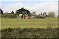 Tractor with Hay Turner /Tedder