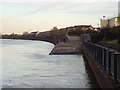 TQ4681 : Thames river bank at Thamesmead by Malc McDonald