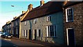 Magdalen Street, Thetford:  flint, brick, whitewash and pantile