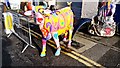 TQ3889 : View of a painted cow statue outside God's Own Junkyard in the Ravenswood Industrial Estate by Robert Lamb
