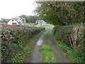 The lower end of the lane to the Martyrs