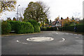 Mini roundabout in Hale Barns