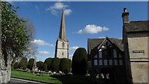 SO8609 : Painswick - St Mary's Church, lych gate & yew trees by Colin Park