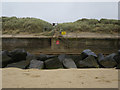 TG4227 : Sea wall at Sea Palling by Hugh Venables