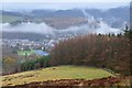 NT2438 : Valley cloud above Peebles by Jim Barton