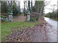 Gate piers near Cleddon Hall