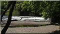 Weir on the R Goyt by Woodmoor Memorial Park near Stockport