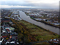 The Clyde at Yoker from the air