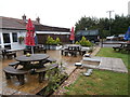 Beer garden behind the Malt Shovel