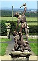 NZ3276 : 'David & Goliath', Seaton Delaval Hall by Andrew Curtis