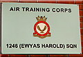 SO3927 : Air Training Corps 1246 (Ewyas Harold) Squadron nameboard by Jaggery