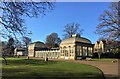 The glass pavilions in Sheffield Botanical Gardens