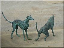 SK2670 : Chatsworth House - dog statues by Chris Allen