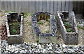 Sarcophagi at the site of Nunnaminster, Abbey Passage, Winchester