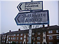 Sign on Waterfall Road, New Southgate