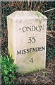 Old Milestone by the former A413 in Wendover