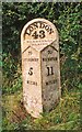 Old Milepost by the A41, east of Waddesdon