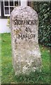 Old Milestone by the B482 in Lane End, High Wycombe