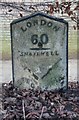 Old Milepost by the A1304 in Newmarket