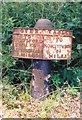 Old Milepost by the A556, west of Knutsford