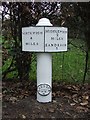 Old Milepost by the A533, near Bostock Hall