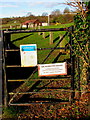 Canine parasites notice at the entrance to  Ewyas Harold Recreation Ground