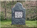 Old Milestone by the former A66 at Lisco farm