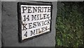 Old Milestone by the former A66, south west of Threlkeld