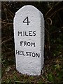 Old Milestone by the A383, opposite Boscawen Cottages