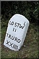 Old Milestone by the A390, south of Little Fairy Cross