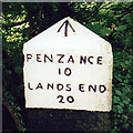 Old Milestone by the A394, south east of Breage