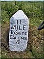 SW9266 : Old Milestone by the A39, north east of Winnard's Perch by Ian Thompson