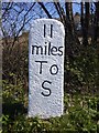 Old Milestone by the A388, Carkeel